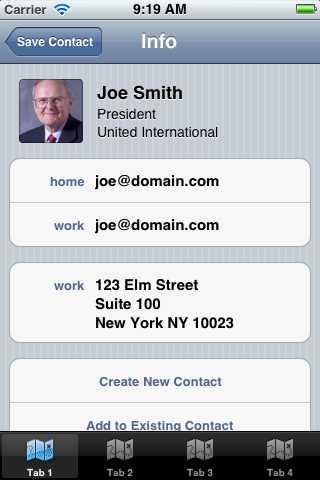 Contact Card